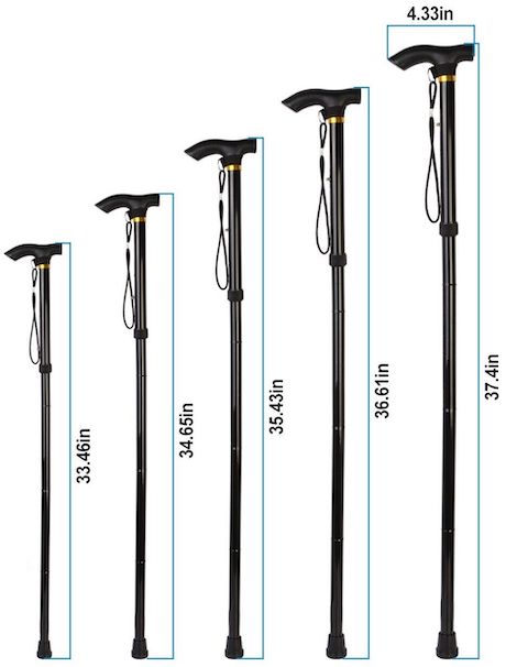 Adjustable Lightweight Easy Folding Walking Stick