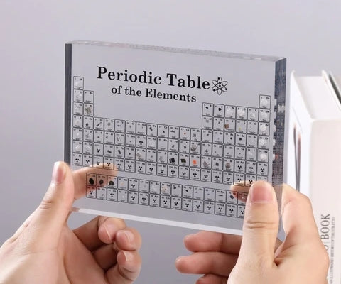 acrylic periodic table with real elements