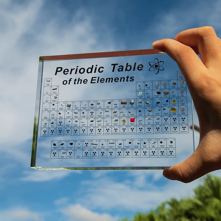 Acrylic Periodic Table With Real Elements Inside