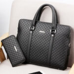 Leather Business Briefcase - (Free Wallet)